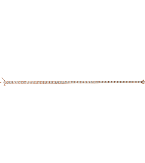 653702 Bracelet Set 14K Rose Round Lab-Grown Diamond 3.1Mm 5 Ctw Si, G-H 7 14 In Polished Lab-Grown Diamond Line Bracelet