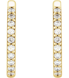 87382 Earring Set 14K Yellow 15 Mm 1.6 Mm Natural Diamond Round 1.3Mm 16 Ctw I1, Gh Pair Hinged Polished 16 Ctw Natural Diamond Hinged Hoop Earrings