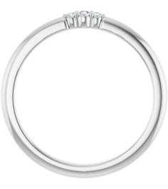 124656 Ring Set 14K White Natural Diamond Round 1.7 Mm Natural Diamond Polished .03 Ctw Natural Diamond Stackable Ring