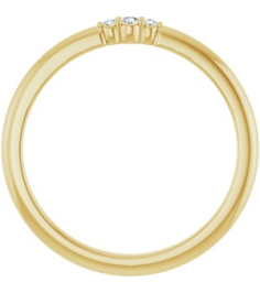 124656 Ring Set 14K Yellow Natural Diamond Round 1.7 Mm Natural Diamond Polished .03 Ctw Natural Diamond Stackable Ring