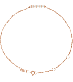 Brc810 Bracelet 14K Rose Set Natural Ethiopian Opal Round 2 Mm 15.67 X 2.32 Mm 6 12-7 12 In Polished Natural Ethiopian Opal Minimalist Cabochon Bar Bracelet