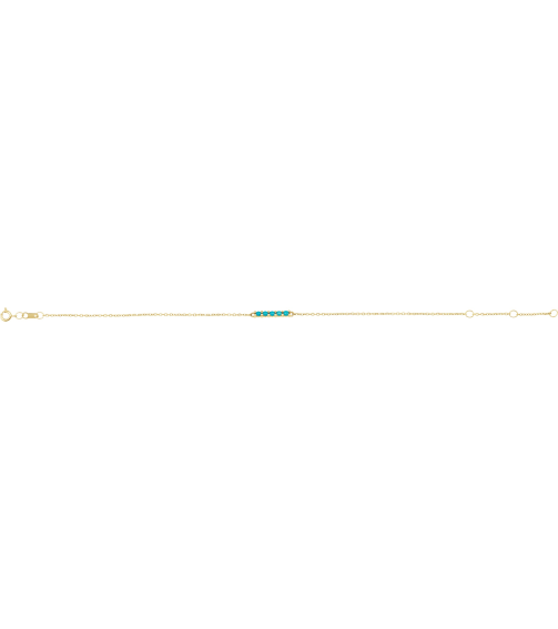Brc810 Bracelet 14K Rose Set Natural Turquoise Round 2 Mm 15.67 X 2.32 Mm 6 12-7 12 In Polished Natural Turquoise Minimalist Cabochon Bar Bracelet