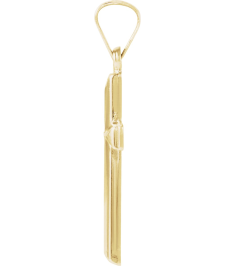 R42418 Pendant 14K Yellow 17 X 12 Mm Polished Cross Pendant