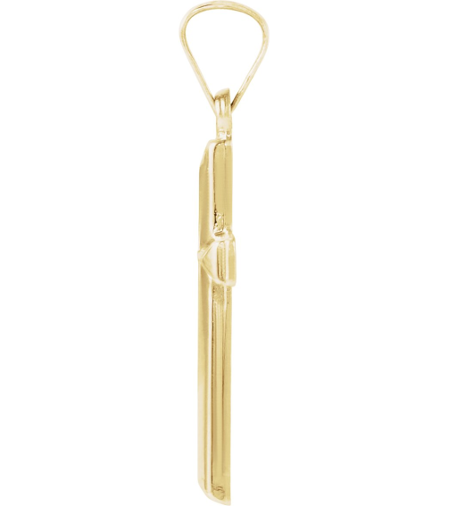 R42418 Pendant 14K Yellow 17 X 12 Mm Polished Cross Pendant