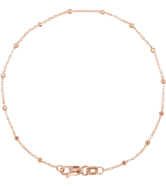 Ch1111 14K Rose Cable .85 Mm 7 In Lobster Clasp Polished Cable Chain