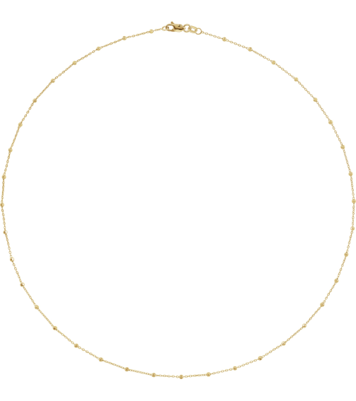 Ch1111 14K Yellow Cable .85 Mm 24 In Lobster Clasp Polished Cable Chain