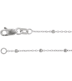 Ch1111 14K White Cable .85 Mm 16 In Lobster Clasp Polished Cable Chain