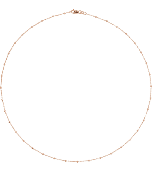 Ch1111 14K Rose Cable .85 Mm 18 In Lobster Clasp Polished Cable Chain