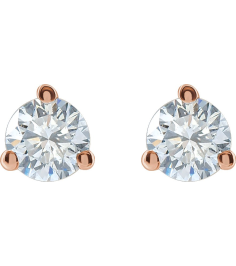66233 14K Rose Set Round Lab-Grown Diamond Pair 3Mm 15 Ctw Vs, F+ Friction Friction Backs Included 3-Prong Polished 15 Ctw Lab-Grown Dimaond Stud Earrings