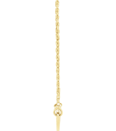 R42414 Necklace 14K Yellow 15 X 11 Mm 18 In Polished EastWest Heart With Pierced Cross Necklace