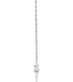 R42414 Necklace Sterling Silver 15 X 11 Mm 18 In Polished EastWest Heart With Pierced Cross Necklace
