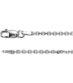 Ch125 14K White Cable 1.75 Mm 24 In Lobster Clasp Diamond-Cut Diamond-Cut Cable Chain