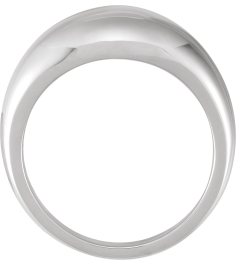 50199 14K White 7 10 Mm Polished Dome Ring