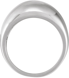 50199 14K White 7 12 Mm Polished Dome Ring