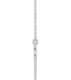 86326 Necklace Platinum No Stones 18 In Polished Engravable Double Heart Necklace