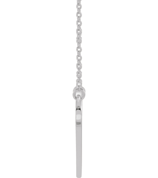 86326 Necklace Platinum No Stones 18 In Polished Engravable Double Heart Necklace