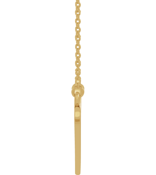 86326 Necklace 14K Yellow No Stones 18 In Polished Engravable Double Heart Necklace