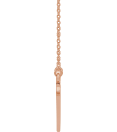 86326 Necklace 14K Rose No Stones 18 In Polished Engravable Double Heart Necklace