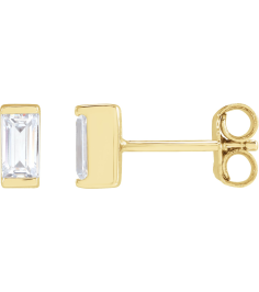 2000410 14K Yellow Set Straight Baguette Lab-Grown Diamond Pair 5 X 2.5Mm 38 Ctw Vs, G-H Friction Friction Backs Included Polished 38 Ctw Lab-Grown Diamond Earrings