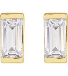 2000410 14K Yellow Set Straight Baguette Lab-Grown Diamond Pair 5 X 2.5Mm 38 Ctw Vs, G-H Friction Friction Backs Included Polished 38 Ctw Lab-Grown Diamond Earrings