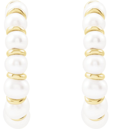 688761 Earring Set 14K Yellow 14.9 Mm 3 Mm Cultured White Freshwater Pearl Pearl 3 Mm Pair Friction Back Included Polished Cultured White Freshwater Pearl Earrings