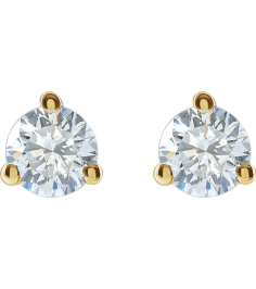 66233 14K Yellow Set Round Lab-Grown Diamond Pair 3.3Mm 14 Ctw Vs, F+ Friction Friction Backs Included 3-Prong Polished 14 Ctw Lab-Grown Diamond Stud Earrings