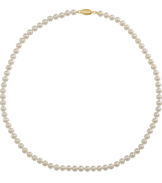 688803 Necklace Set 14K Yellow Pearl Cultured White Freshwater Pearl 4.5-5.0 Mm 16 In Polished Cultured White Freshwater Pearl Necklace