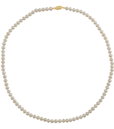 688803 Necklace Set 14K Yellow Pearl Cultured White Freshwater Pearl 4.5-5.0 Mm 18 In Polished Cultured White Freshwater Pearl Necklace