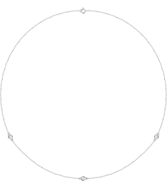 68577 Set 14K White 3-Stone Lab-Grown Diamond 2.9Mm 14 Ctw Si1-Si2, G-H Each Polished 14 Ctw Lab-Grown Diamond Necklace