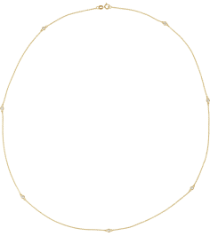 68577 Set 14K Yellow 7-Stone Lab-Grown Diamond 2.3Mm 13 Ctw Si1-Si2, G-H Each Polished 13 Ctw Lab-Grown Diamond Necklace