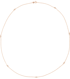 68577 Set 14K Rose 7-Stone Lab-Grown Diamond 2.3Mm 13 Ctw Si1-Si2, G-H Each Polished 13 Ctw Lab-Grown Diamond Necklace
