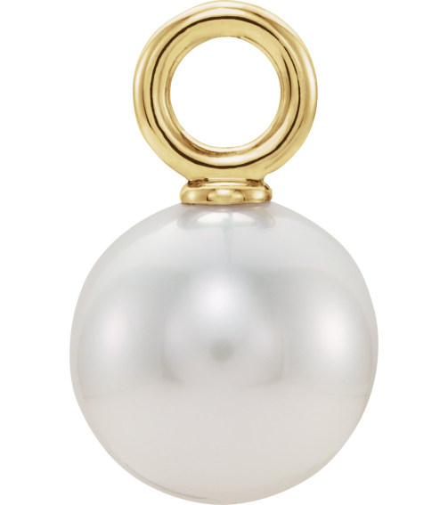 23533 Pendant Set 14K Yellow 13.2 X 6 Mm Polished Cultured White Freshwater Pearl Pendant