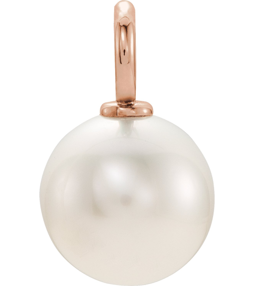 23533 Pendant Set 14K Rose 13.2 X 6 Mm Polished Cultured White Freshwater Pearl Pendant