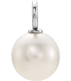 23533 Pendant Set Sterling Silver 13.2 X 6 Mm Polished Cultured White Freshwater Pearl Pendant