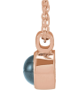 23481 Necklace Set 14K Rose Round Natural London Blue Topaz 4 Mm 16-18 In Polished Natural London Blue Topaz Bezel-Set Necklace