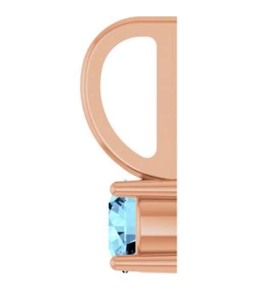 87768 Pendant Set 14K Rose Round Imitation Aquamarine 4 Mm Polished Imitation Aquamarine Pendant
