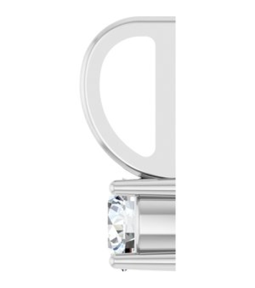 87768 Pendant Set 14K White Round Imitation Diamond 4 Mm Polished Imitation Diamond Pendant