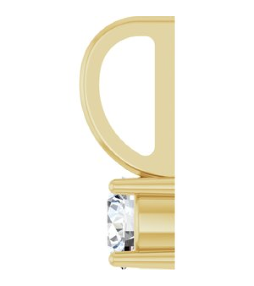 87768 Pendant Set 14K Yellow Round Imitation Diamond 4 Mm Polished Imitation Diamond Pendant