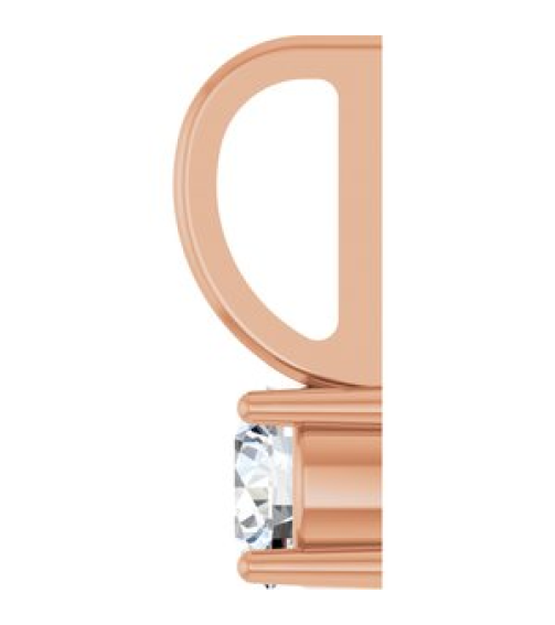 87768 Pendant Set 14K Rose Round Imitation Diamond 4 Mm Polished Imitation Diamond Pendant