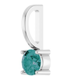 87768 Pendant Set 14K White Round Imitation Alexandrite 4 Mm Polished Imitation Alexandrite Pendant