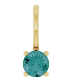 87768 Pendant Set 14K Yellow Round Imitation Alexandrite 4 Mm Polished Imitation Alexandrite Pendant