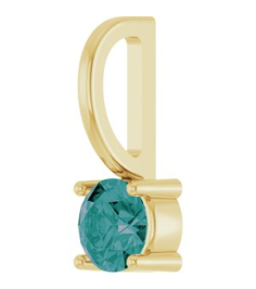 87768 Pendant Set 14K Yellow Round Imitation Alexandrite 4 Mm Polished Imitation Alexandrite Pendant