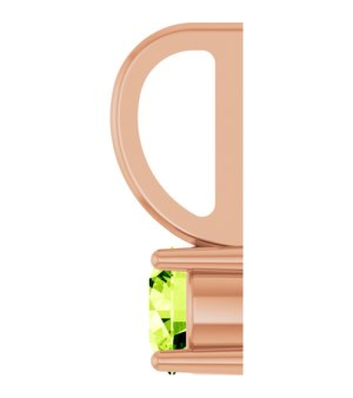 87768 Pendant Set 14K Rose Round Imitation Peridot 4 Mm Polished Imitation Peridot Pendant