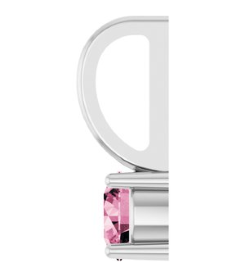 87768 Pendant Set Sterling Silver Round Imitation Pink Tourmaline 4 Mm Polished Imitation Pink Tourmaline Pendant