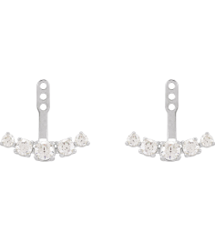 688816 Earring Jacket Set Lab-Grown Diamond Round 3.65 Mm 14K White Lab-Grown Diamond Pair Polished 1 Ctw Lab-Grown Diamond Earring Jackets