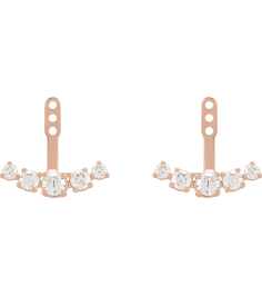 688816 Earring Jacket Set Lab-Grown Diamond Round 3.65 Mm 14K Rose Lab-Grown Diamond Pair Polished 1 Ctw Lab-Grown Diamond Earring Jackets