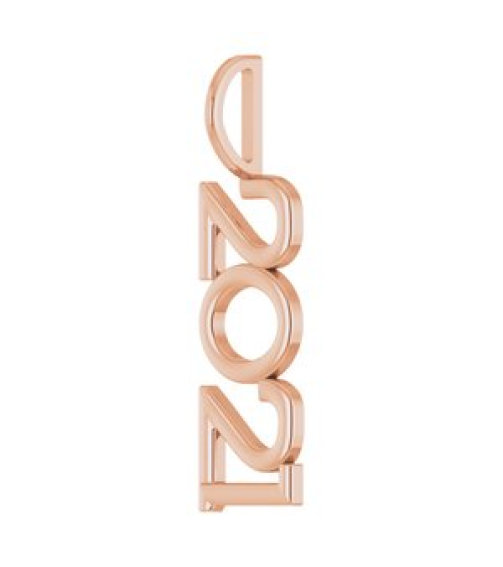 87773 Pendant 14K Rose 2021 27.57 X 7.97 Mm Polished 