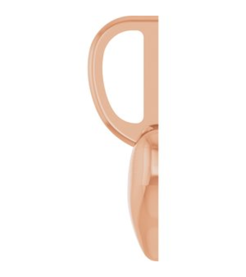 88000 Pendant 14K Rose Polished Puffed Heart Charm Pendant