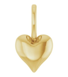88000 Pendant 14K Yellow Polished Puffed Heart Charm Pendant