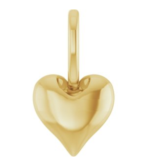 88000 Pendant 14K Yellow Polished Puffed Heart Charm Pendant